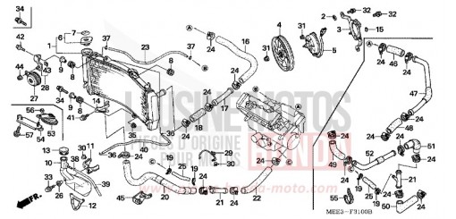 RADIATEUR CBR600RR5 de 2005